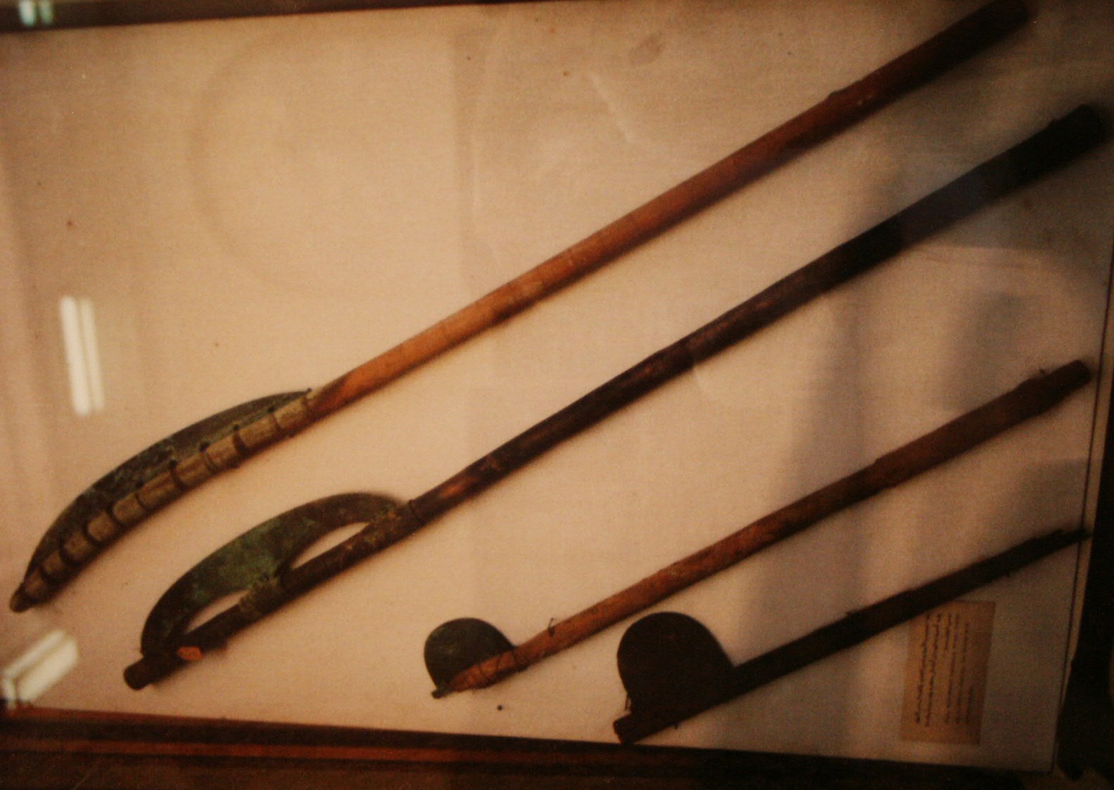 Egyptian Museum Tahrir bronze weapons display case